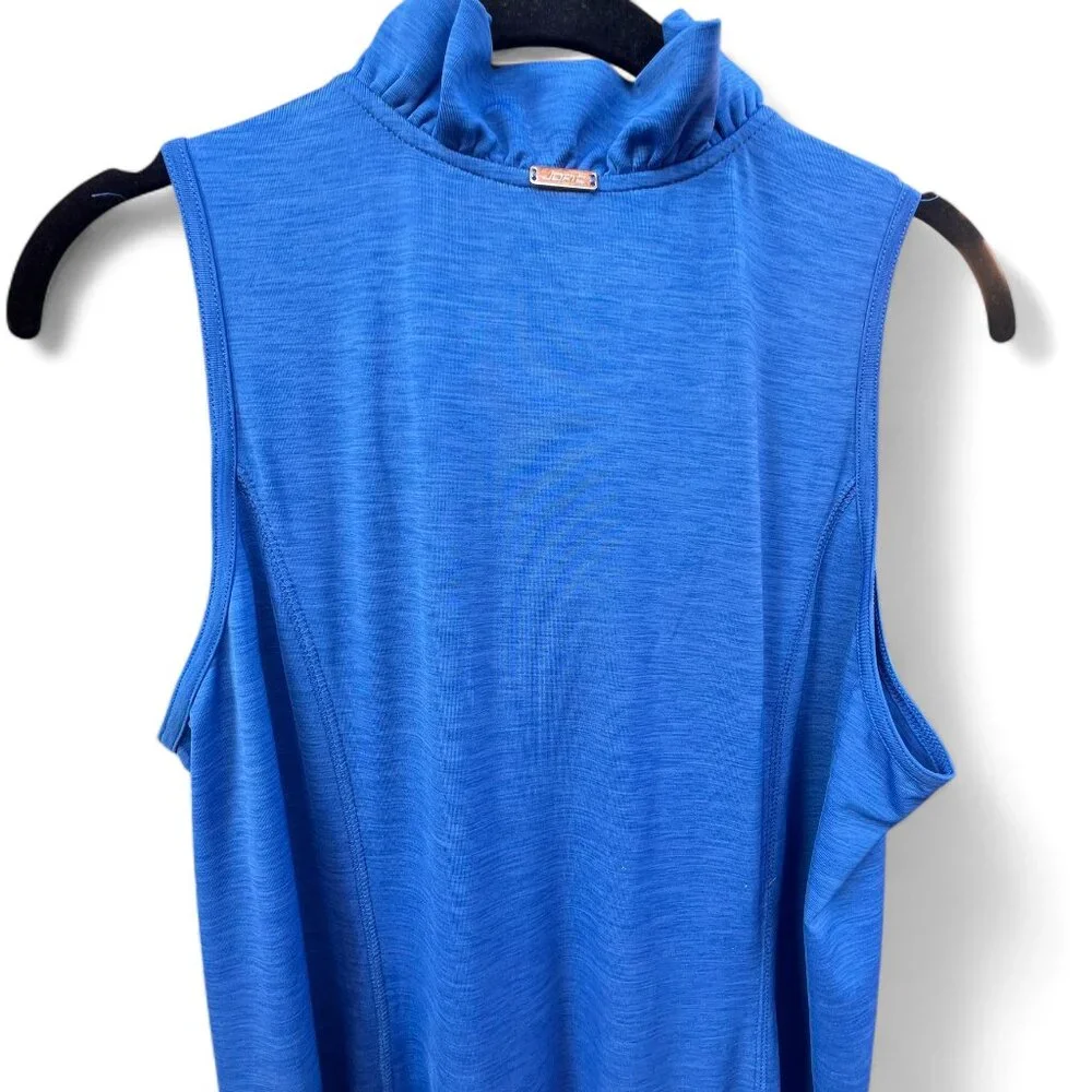 Jofit Millie Sleeveless Golf Athleisure Dress Blue Ruffle Neck Pockets Size XL - Picture 6 of 10